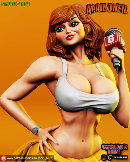April O'Neil Statue 3D-Printed Kit