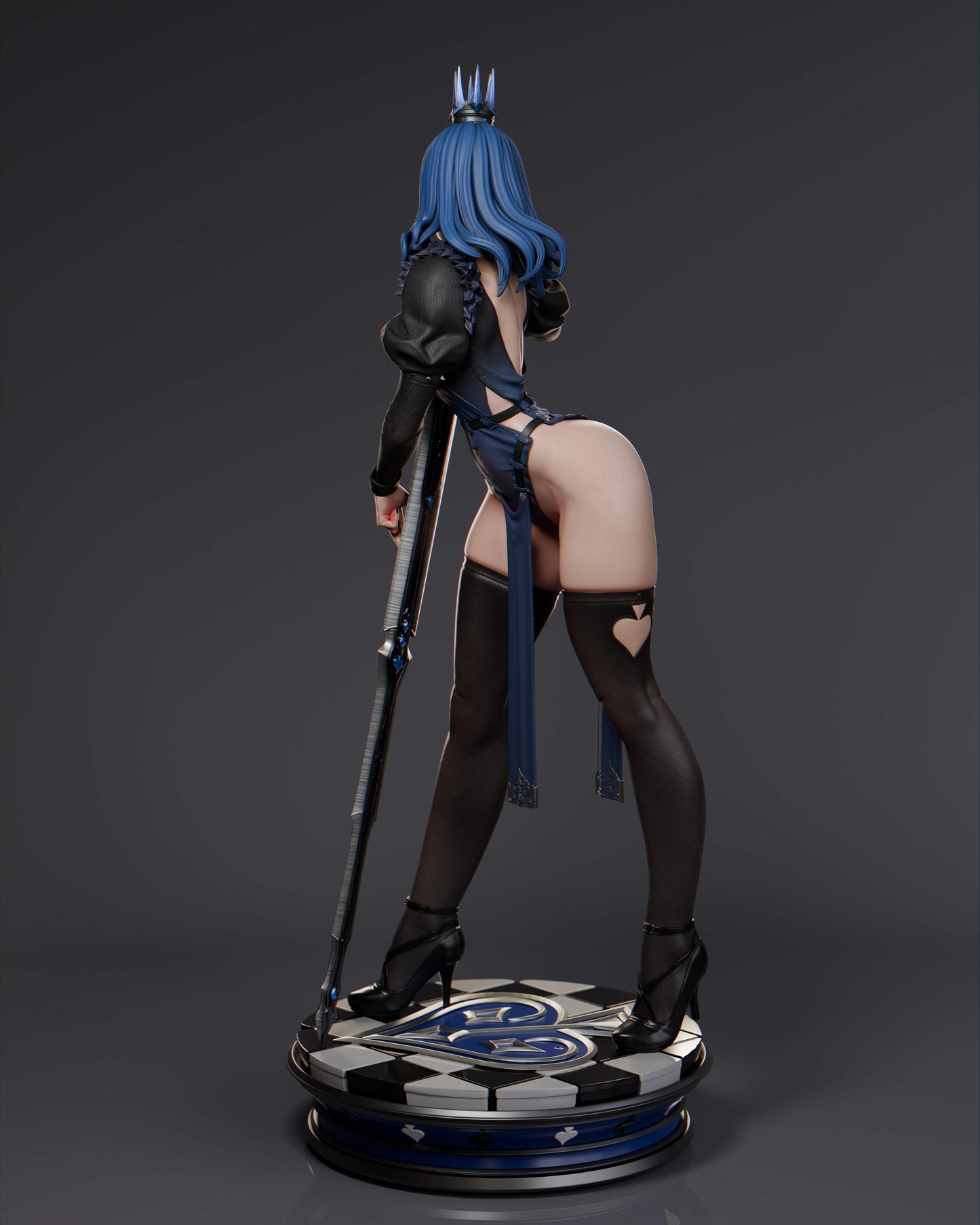 Queen Of Spades Statue 3D-Printed Kit