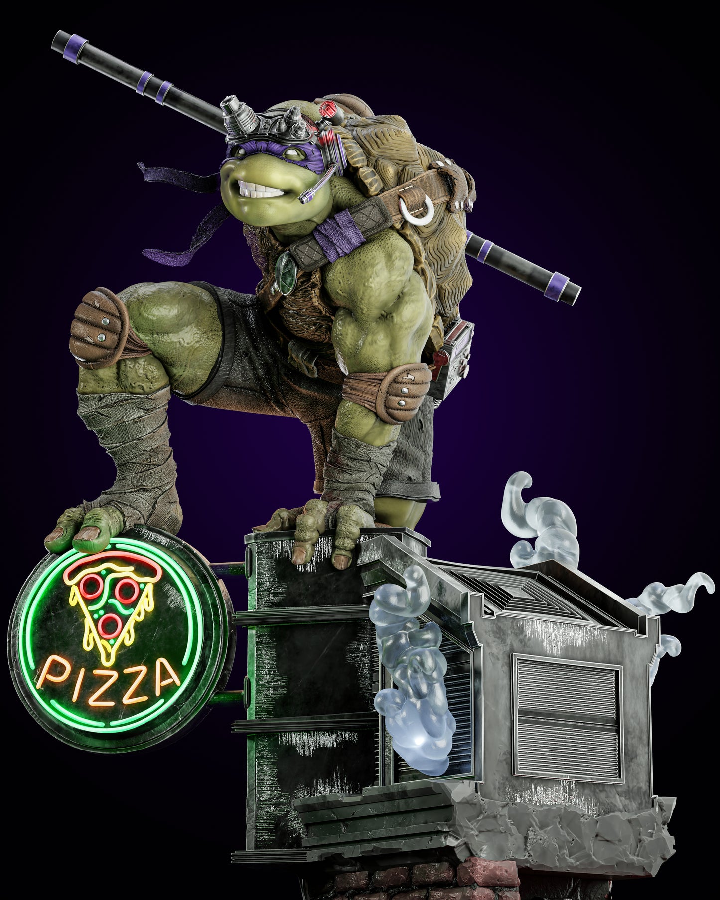 Donatello TMNT Statue 3D-Printed Kit