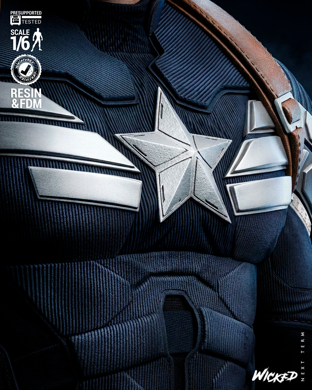Captain America Statue 3D-Printed Kit