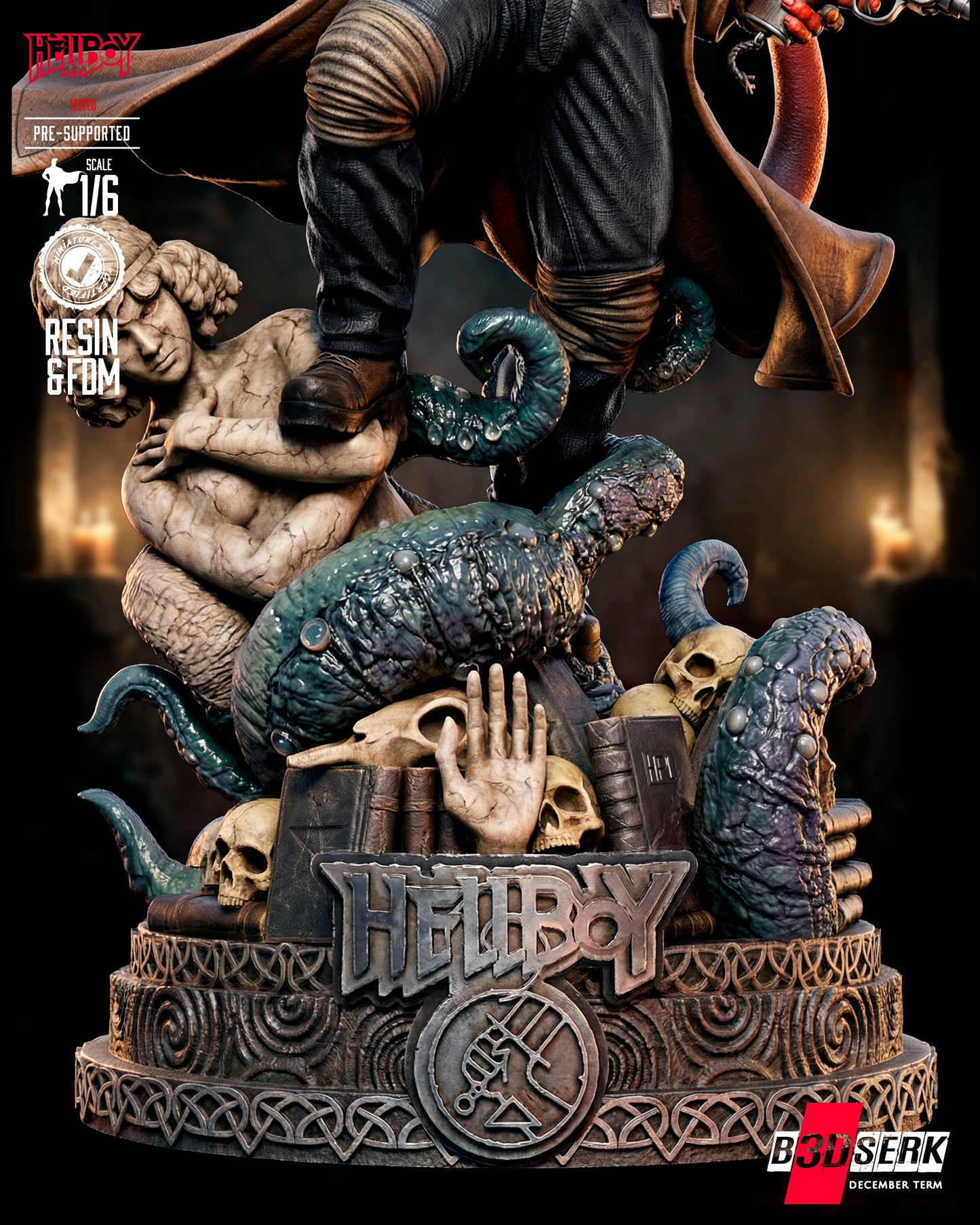 Hellboy Statue 3D-Printed Kit