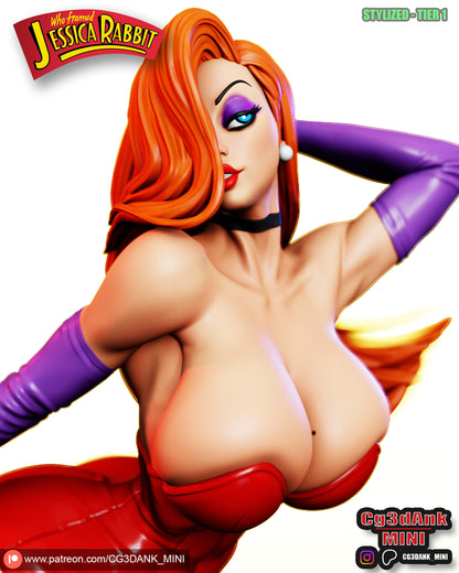 Jessica Rabbit Statue 3D-Printed Kit