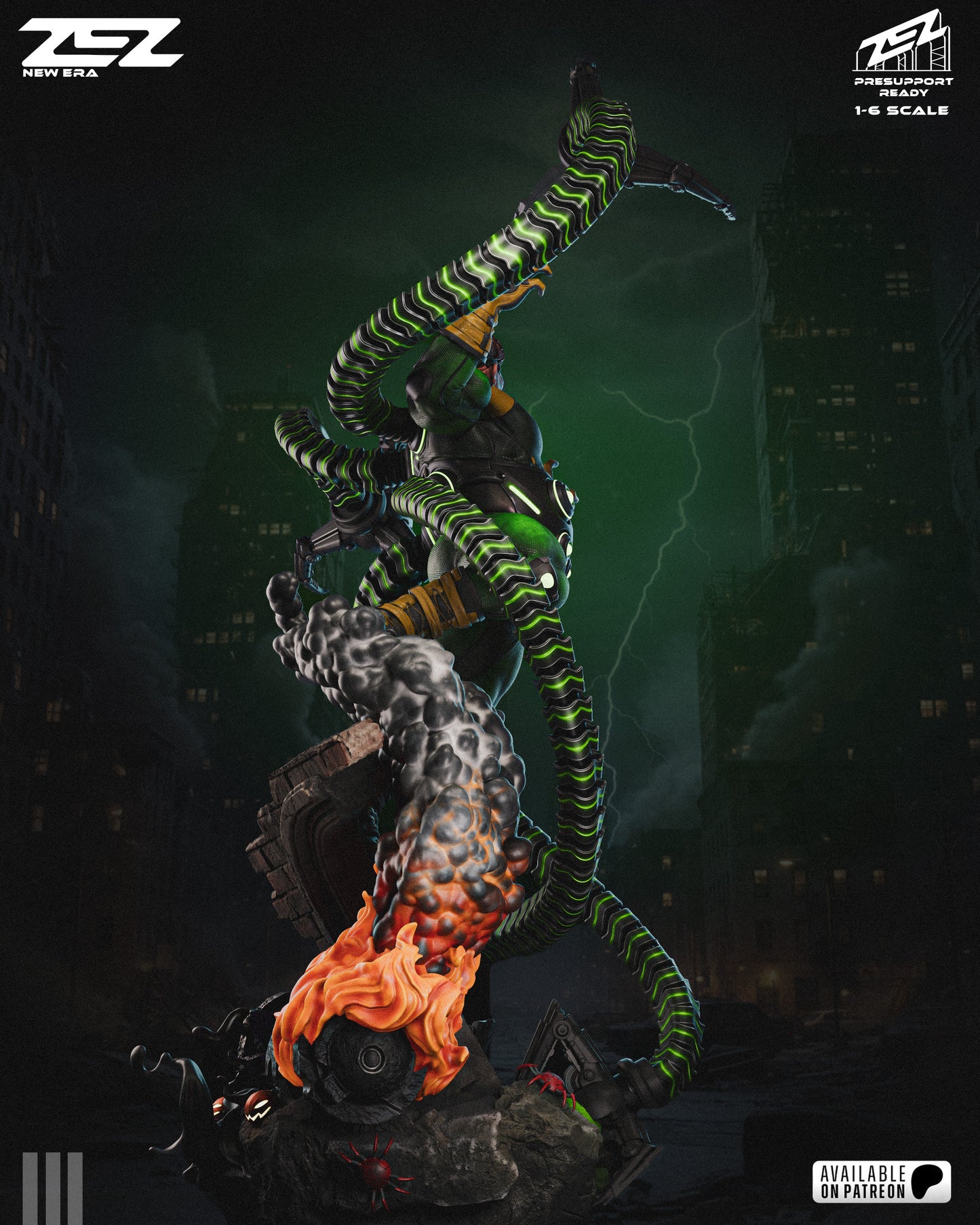 Doc Ock Statue 3D-Printed Kit