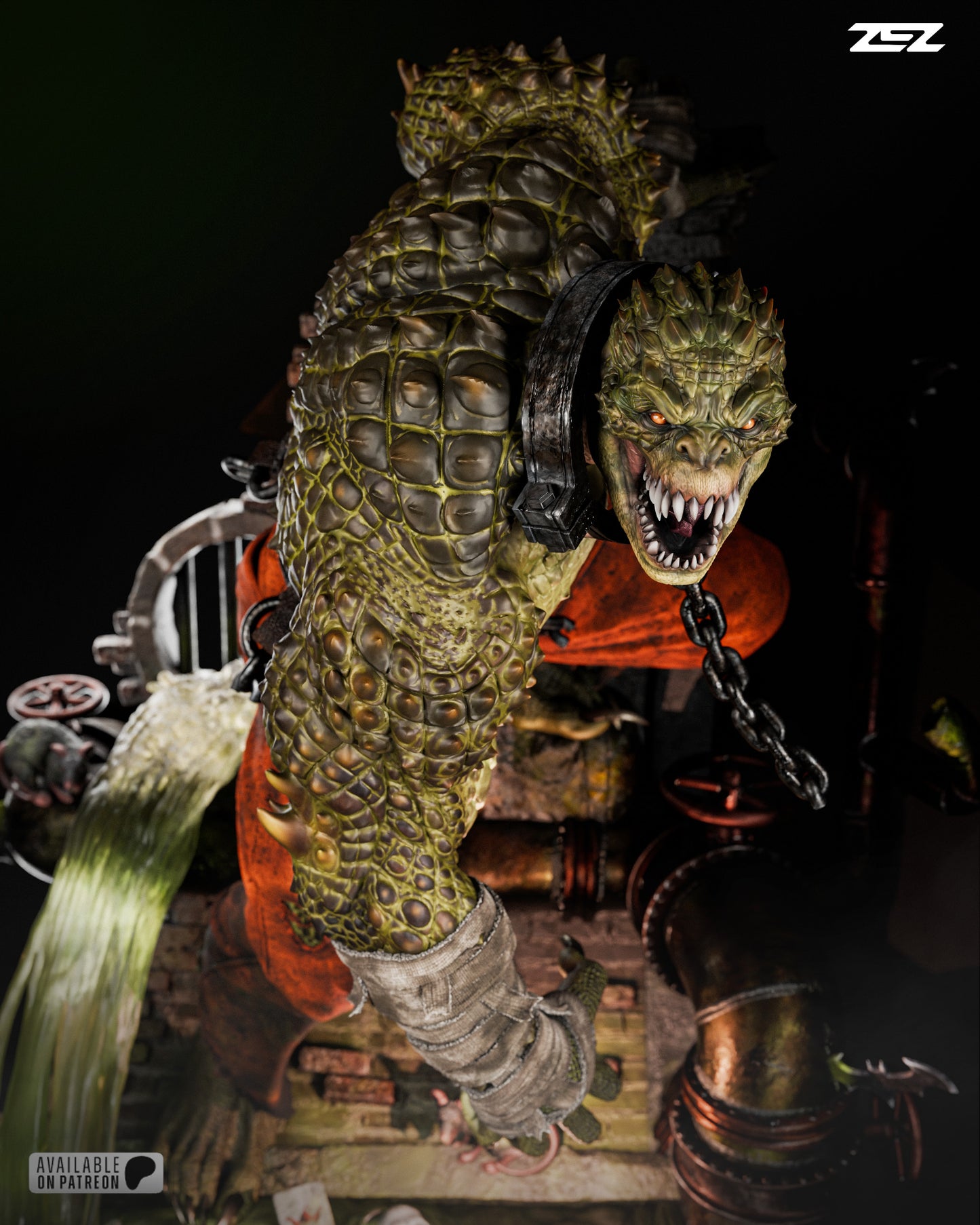 Killer Croc Statue