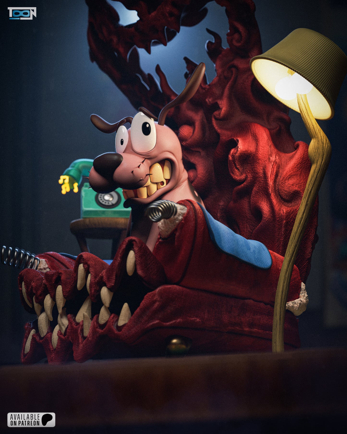 Courage The Cowardly Dog Statue