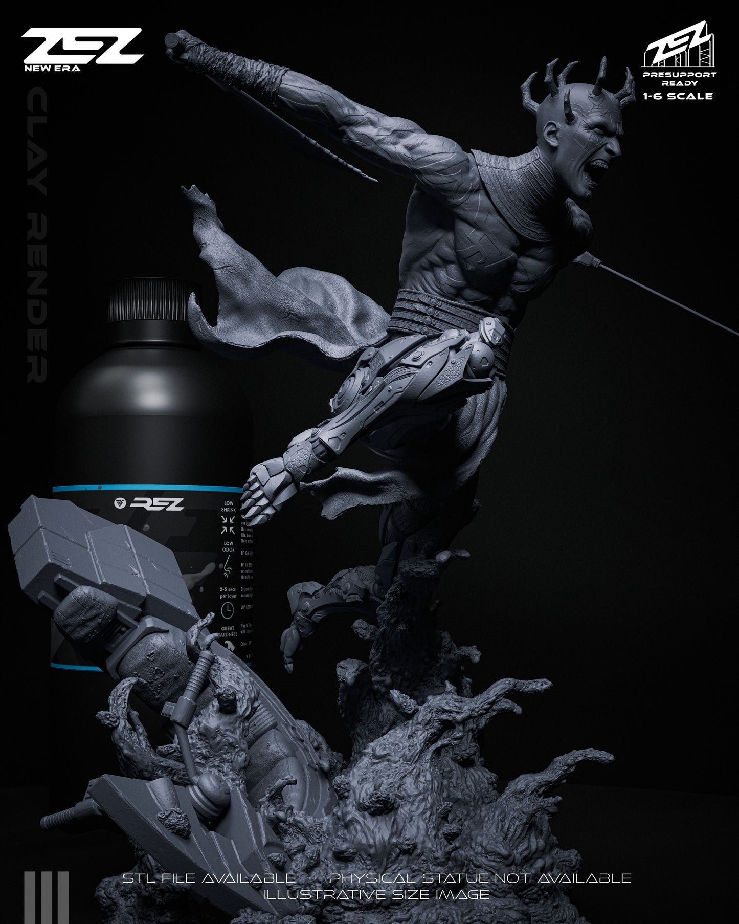 Darth Maul Statue 3D-Printed Kit