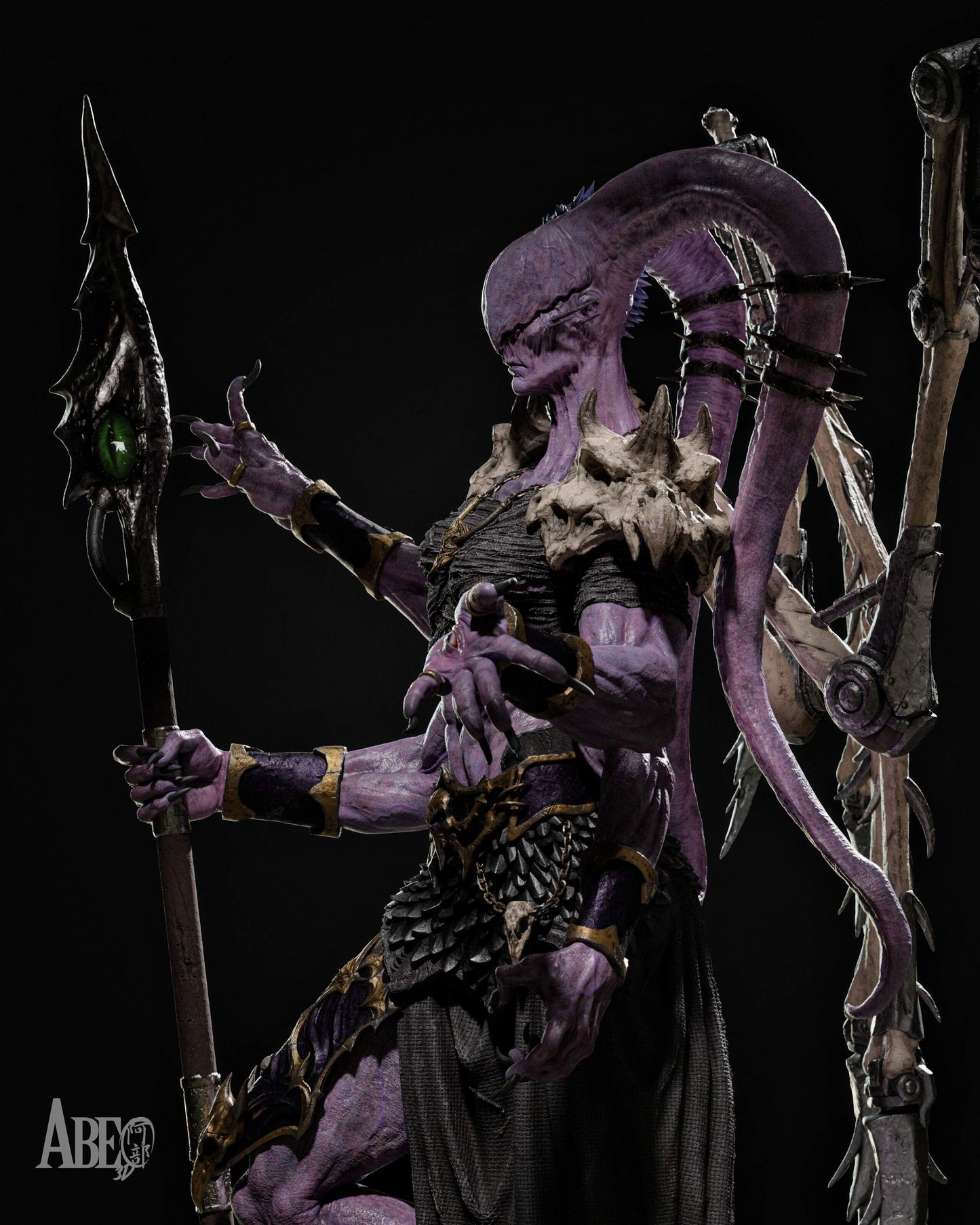 Ninefold Sorcerer Statue 3D-Printed Kit