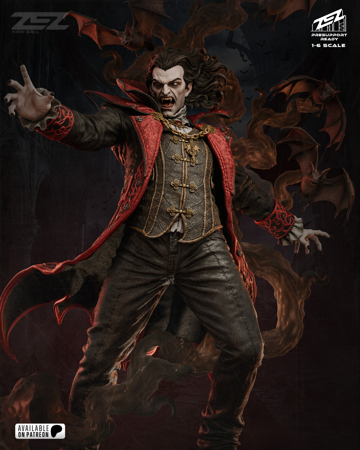 Dracula Statue 3D-Printed Kit