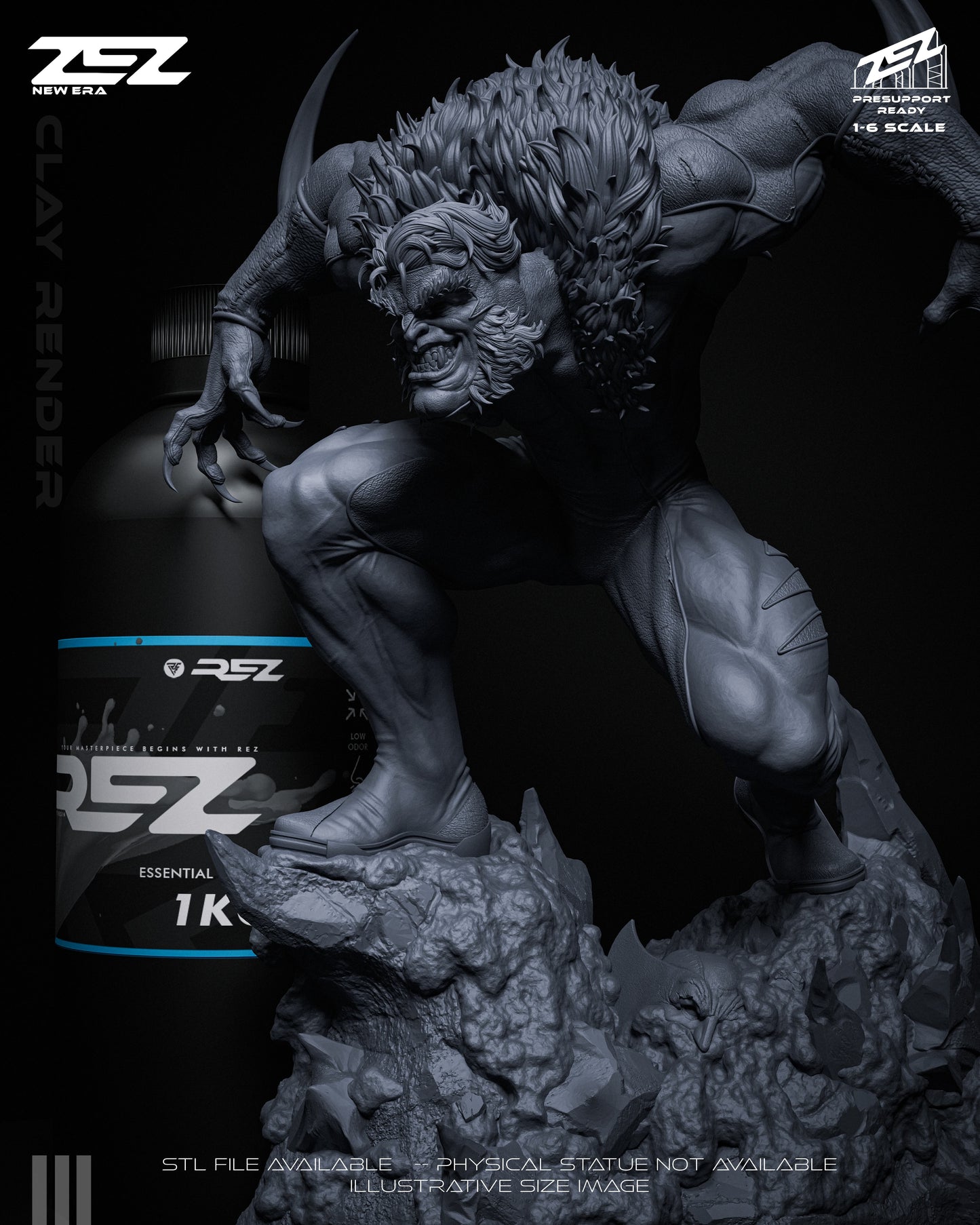 Sabretooth Statue 3D-Printed Kit