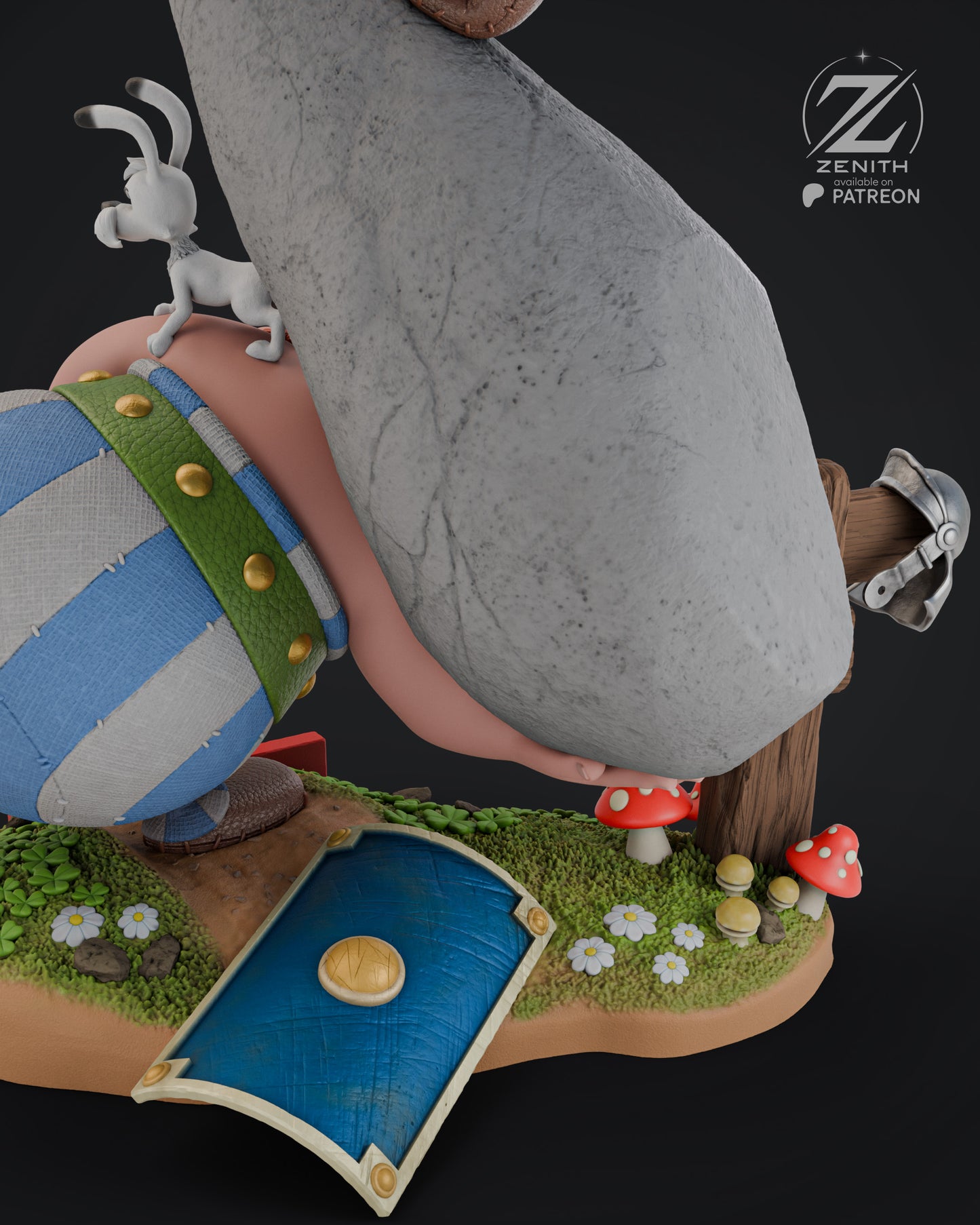 Asterix And Obelix Statue 3D-Printed Kit