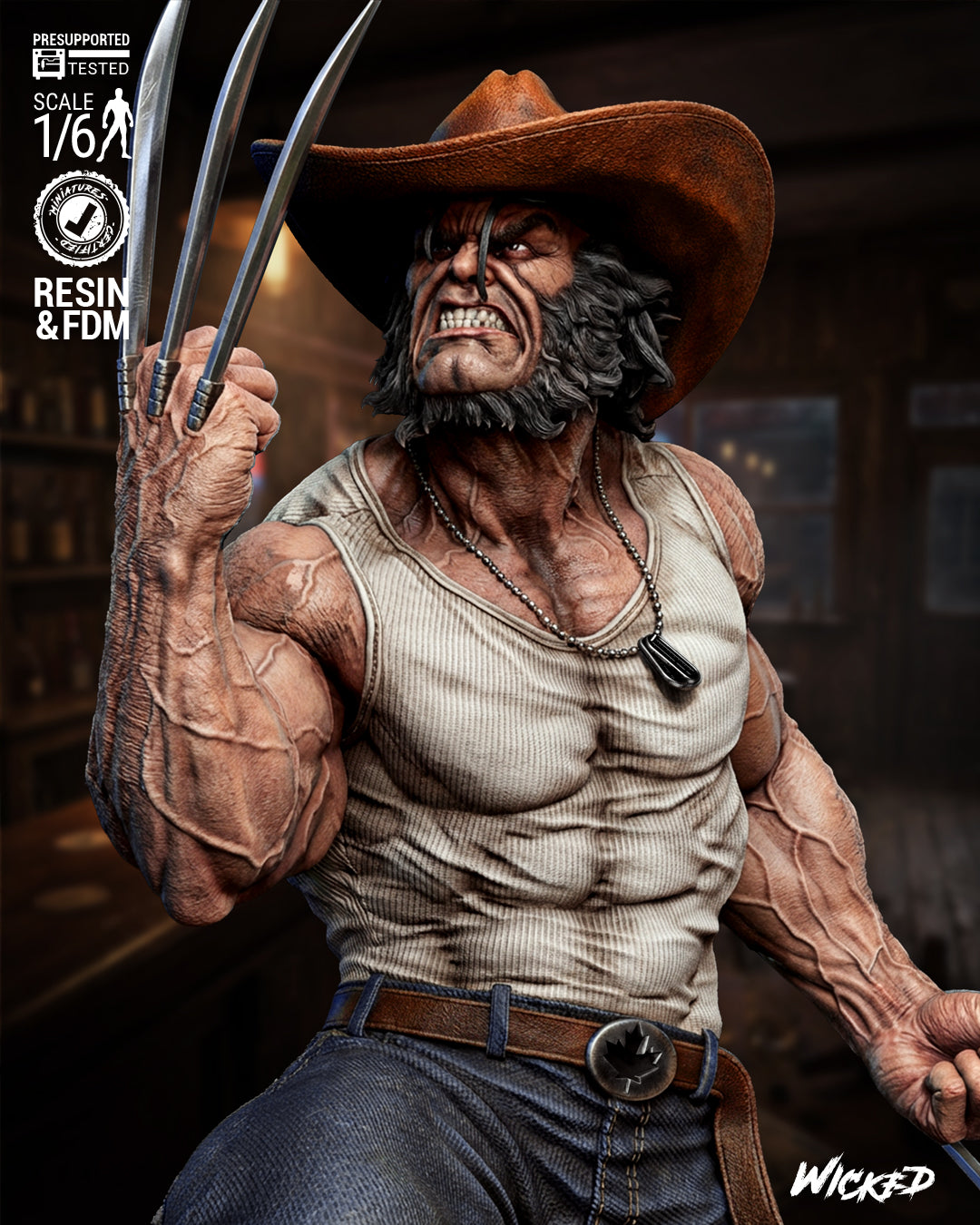 Logan Statue 3D-Printed Kit