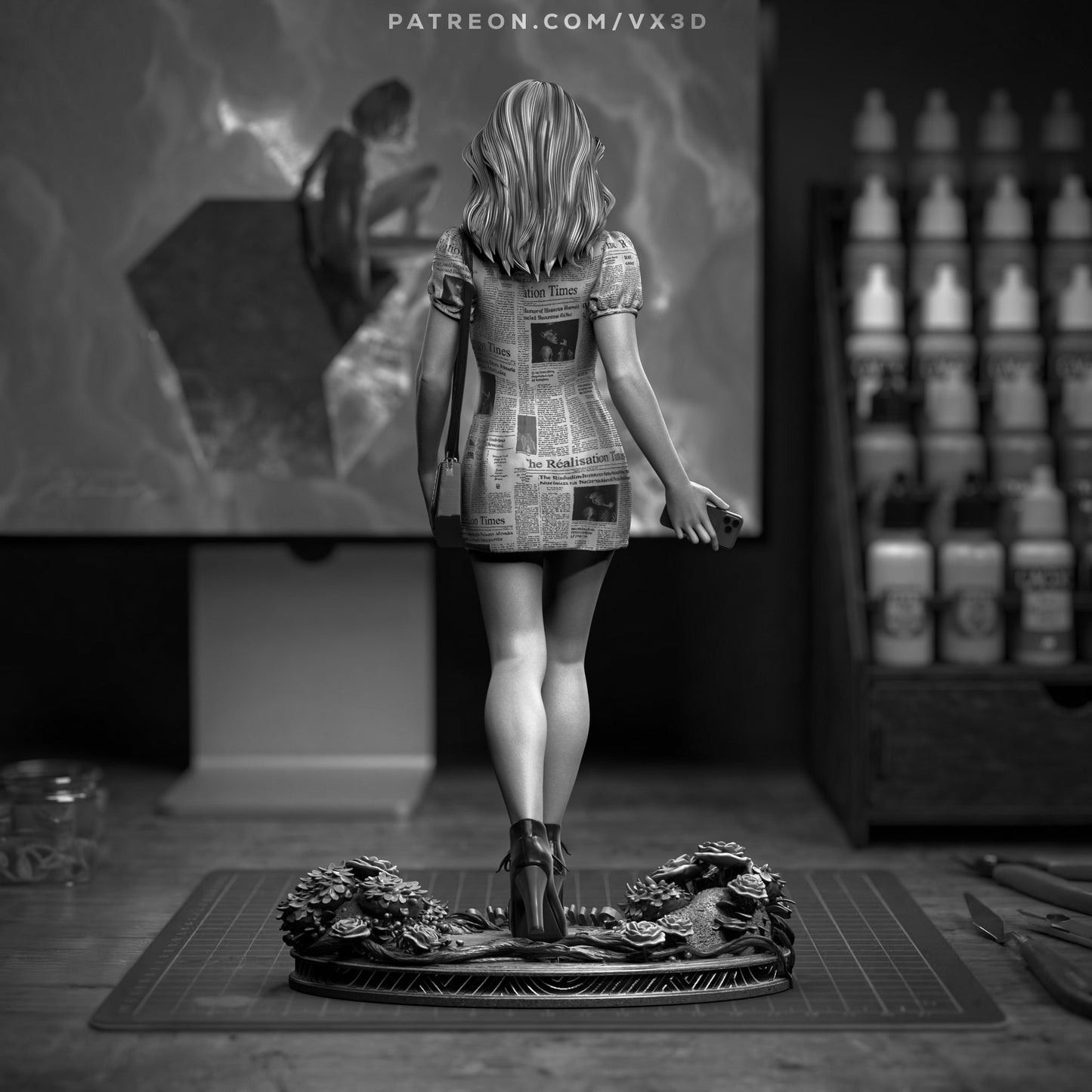Sydney Sweeney Statue 3D-Printed Kit