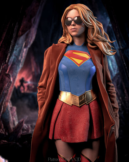 Supergirl Statue 3D-Printed Kit