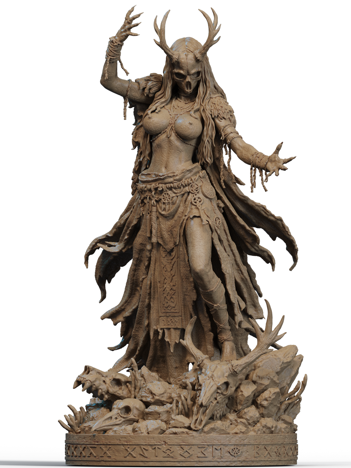 Norse Witch Statue 3D-Printed Kit