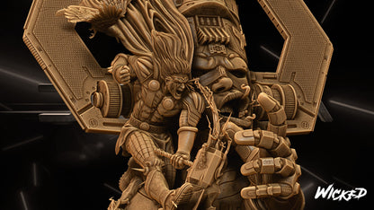 Thor VS Galactus Diorama