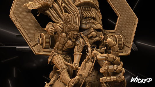 Thor VS Galactus Diorama