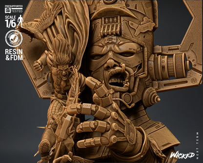 Thor VS Galactus Diorama