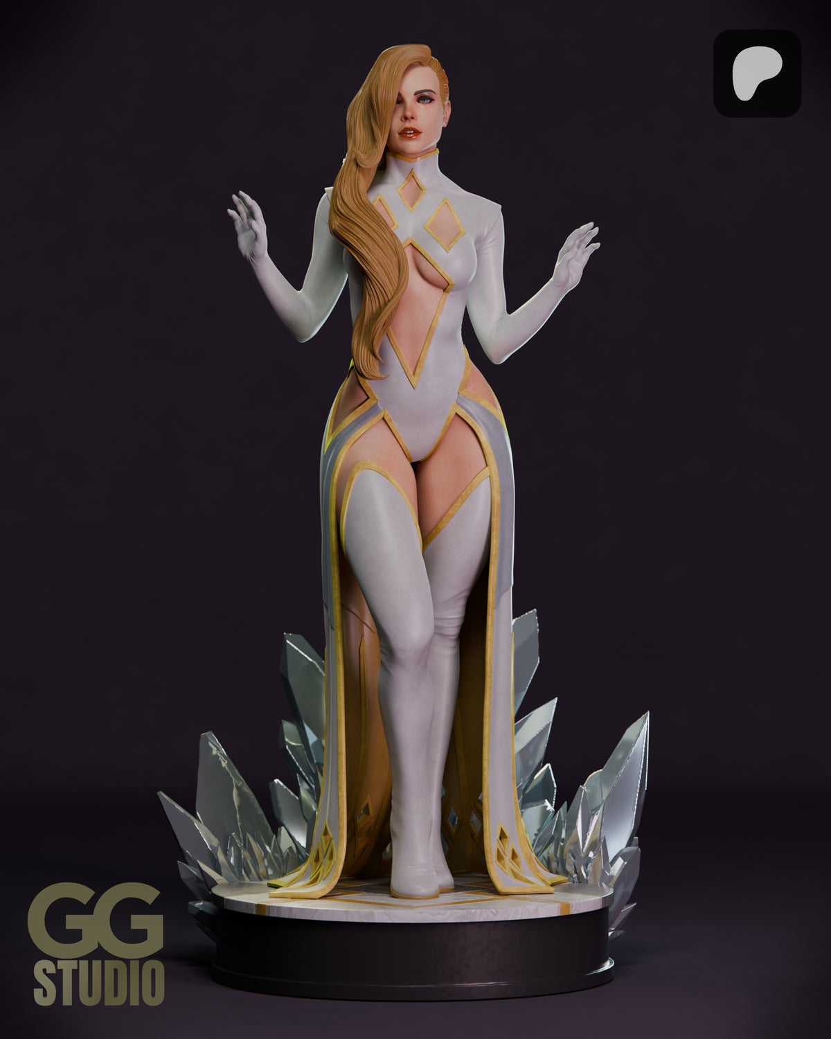 Emma Frost Hellfire Gala Statue 3D-Printed Kit