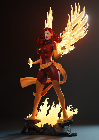 Dark Phoenix Statue 3D-Printed Kit