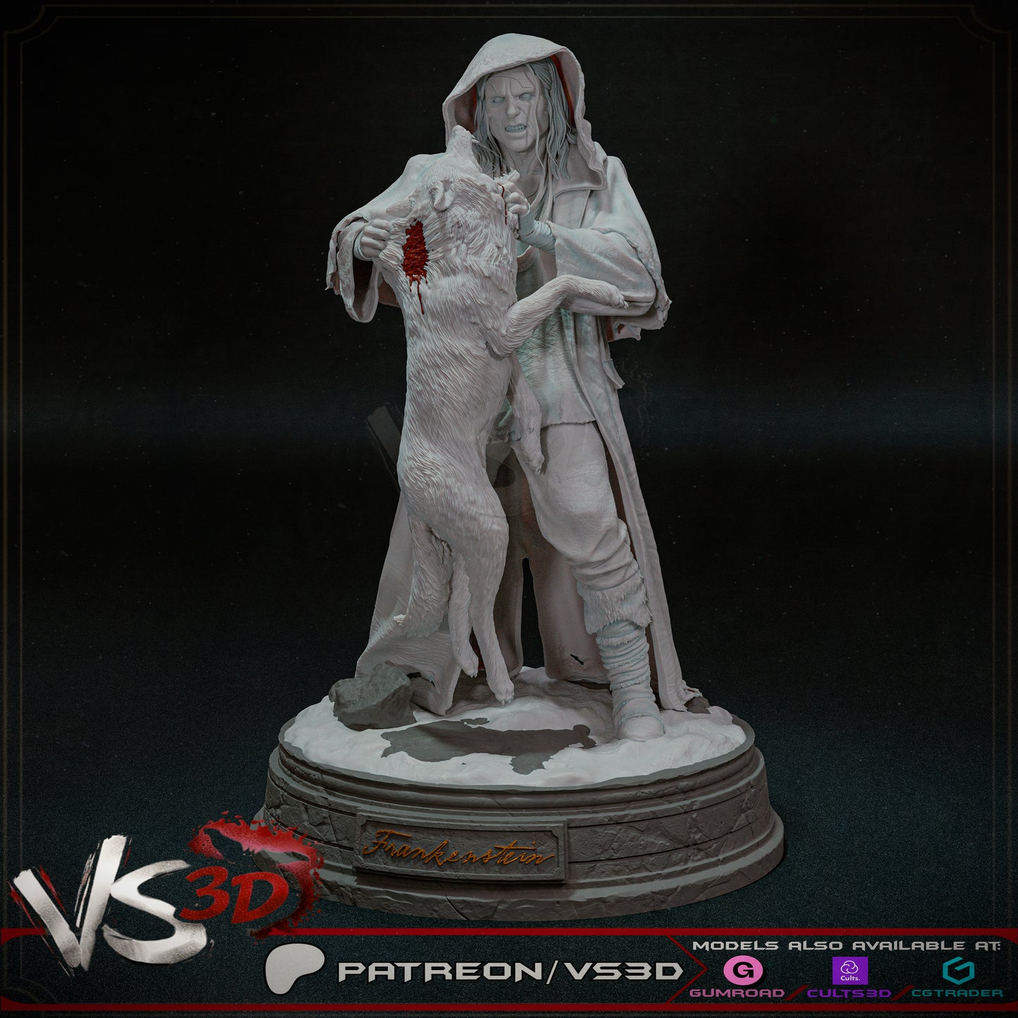 Frankenstein's Monster Statue 3D-Printed Kit