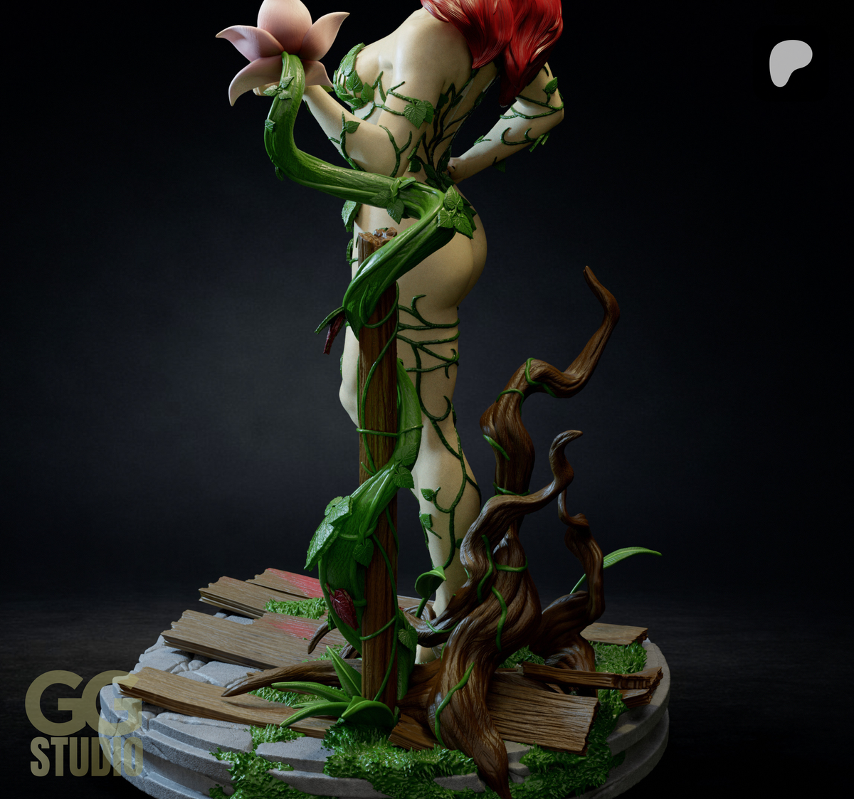 Poison Ivy Statue 3D-Printed Kit