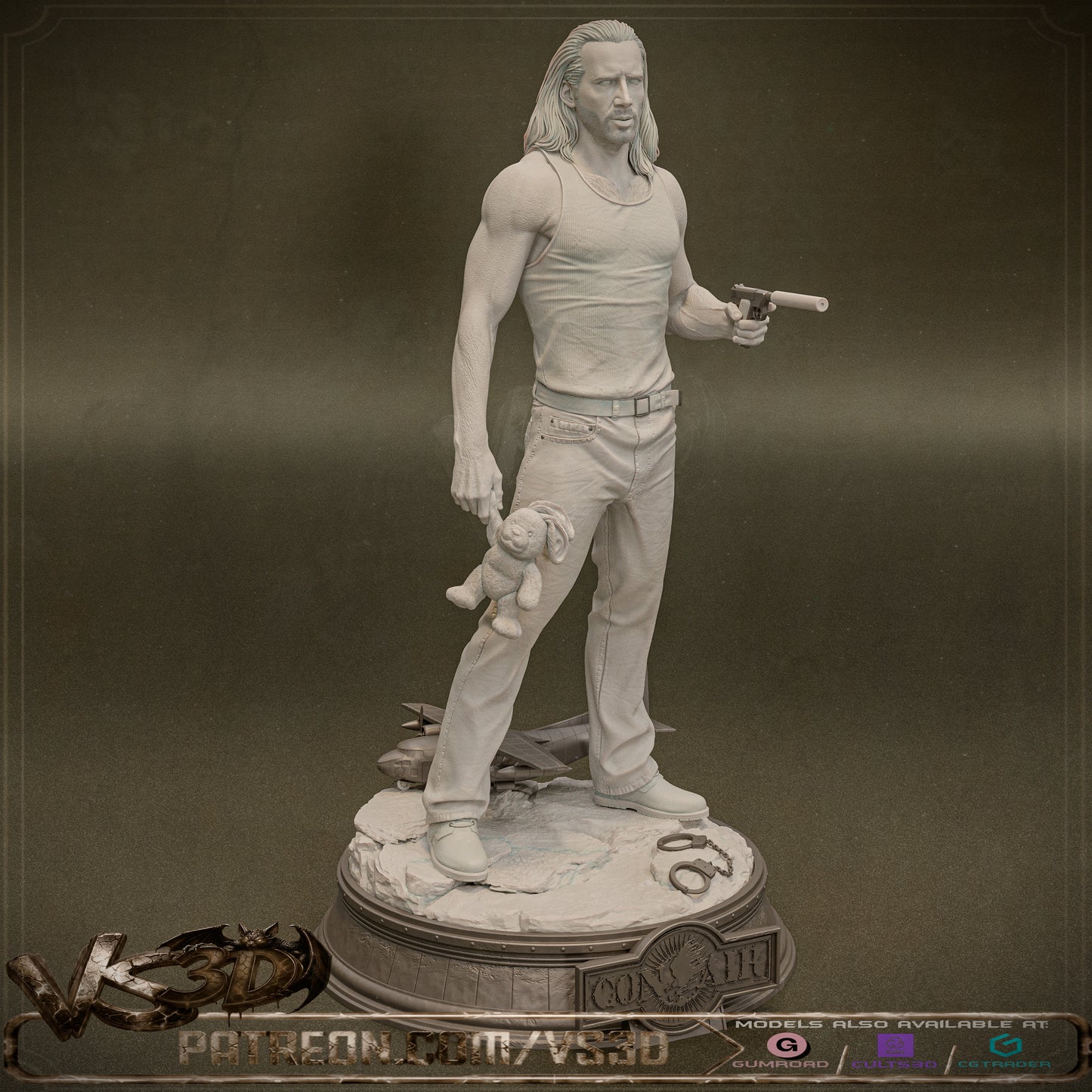 Cameron Poe Con-Air Statue 3D-Printed Kit