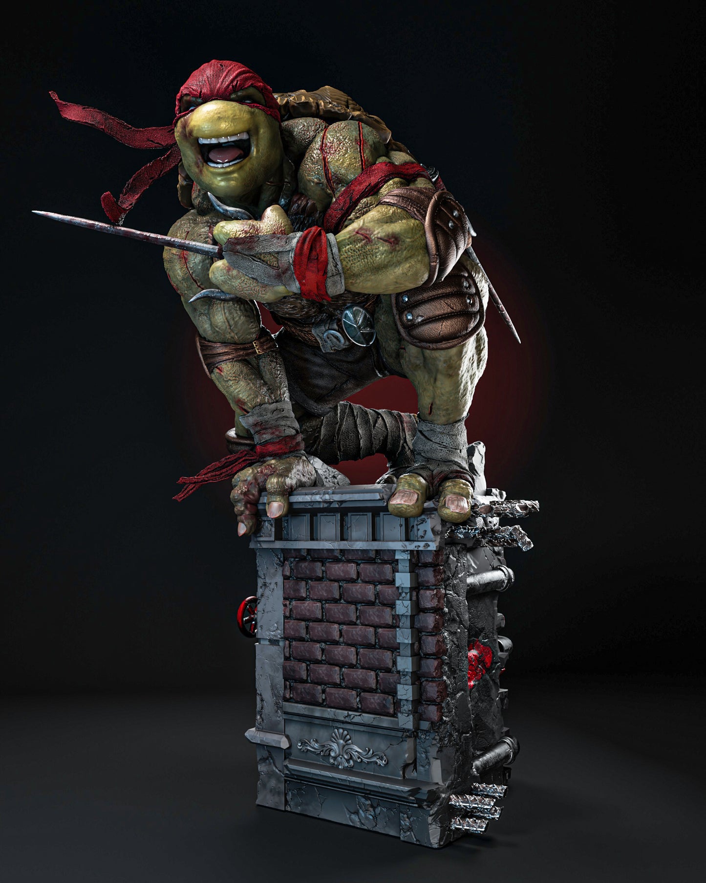 Raphael TMNT Statue 3D-Printed Kit