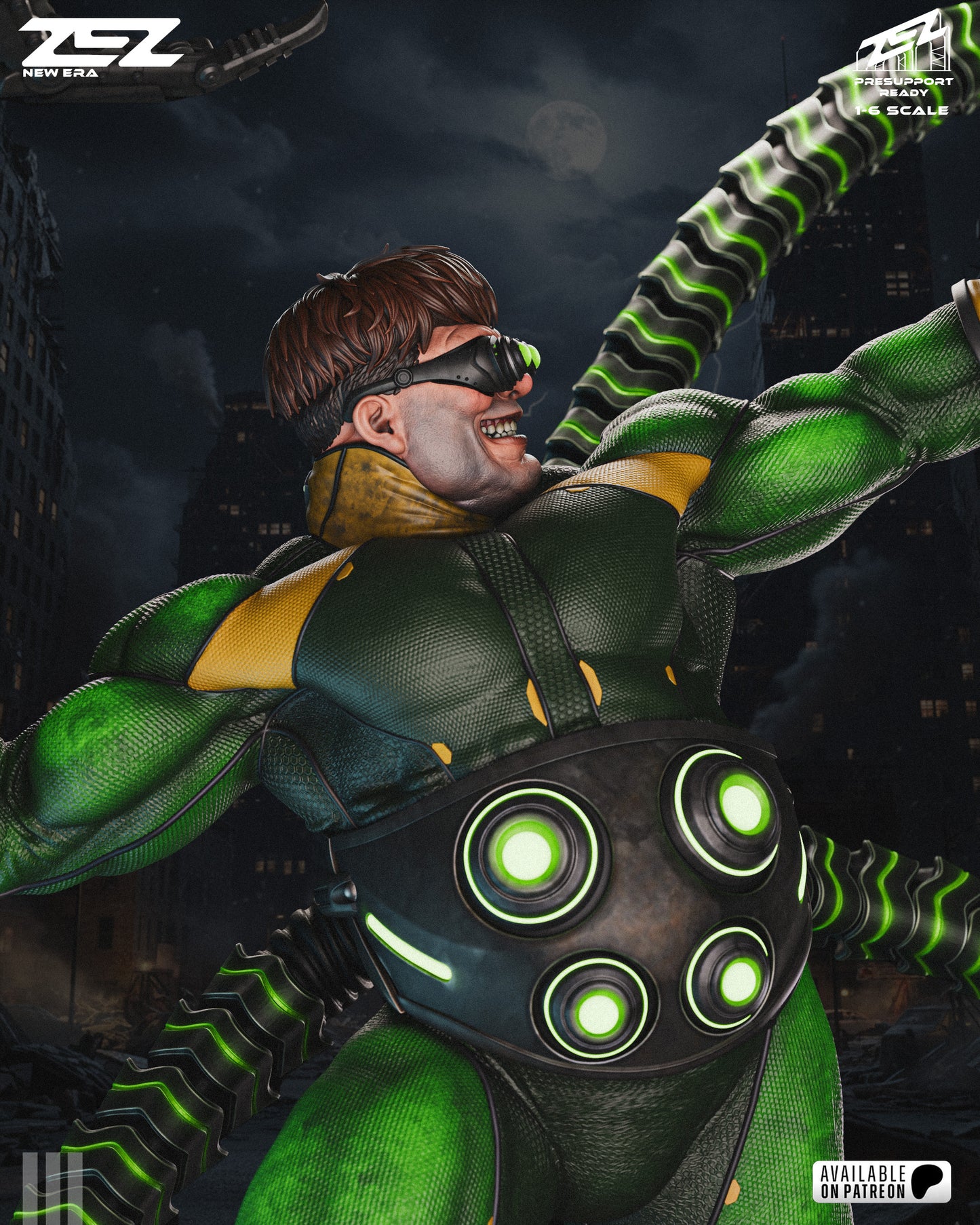 Doc Ock Statue 3D-Printed Kit