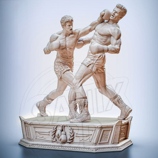 Rocky VS Drago Statue 3D-Printed Kit