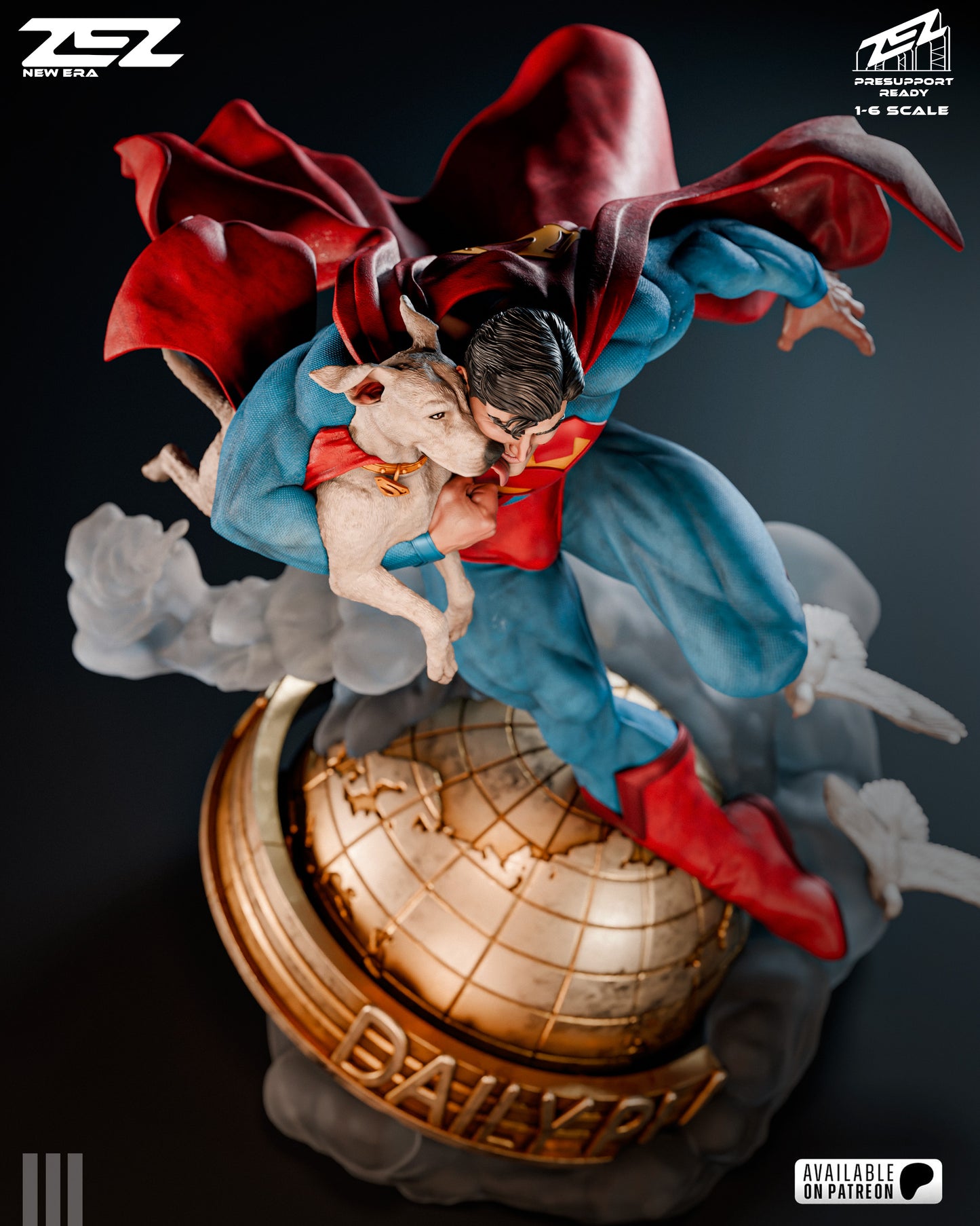 Superman And Krypto Statue