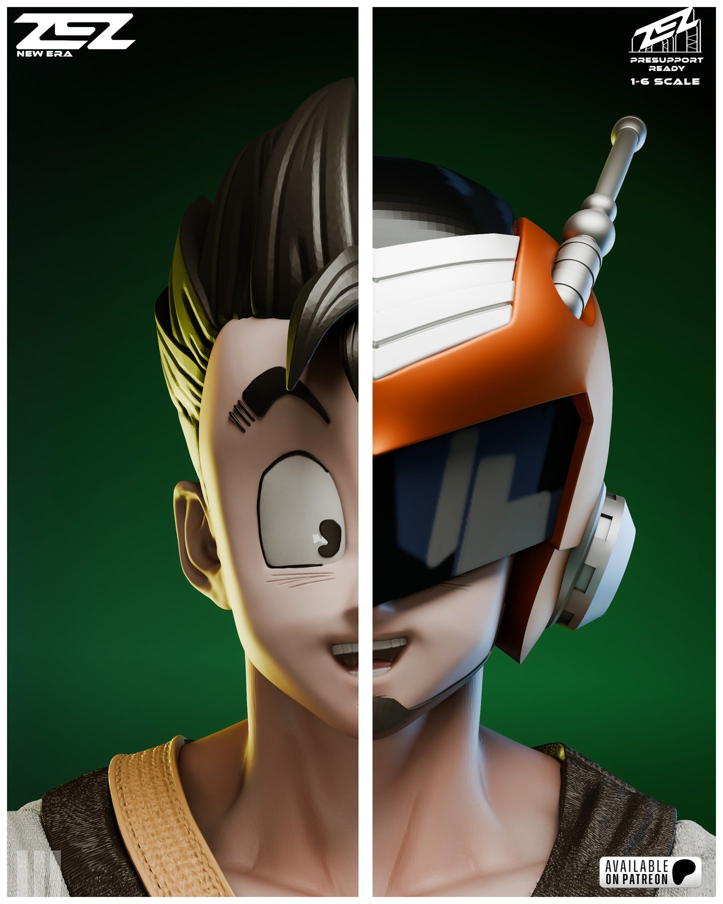 Gohan Statue 3D-Printed Kit