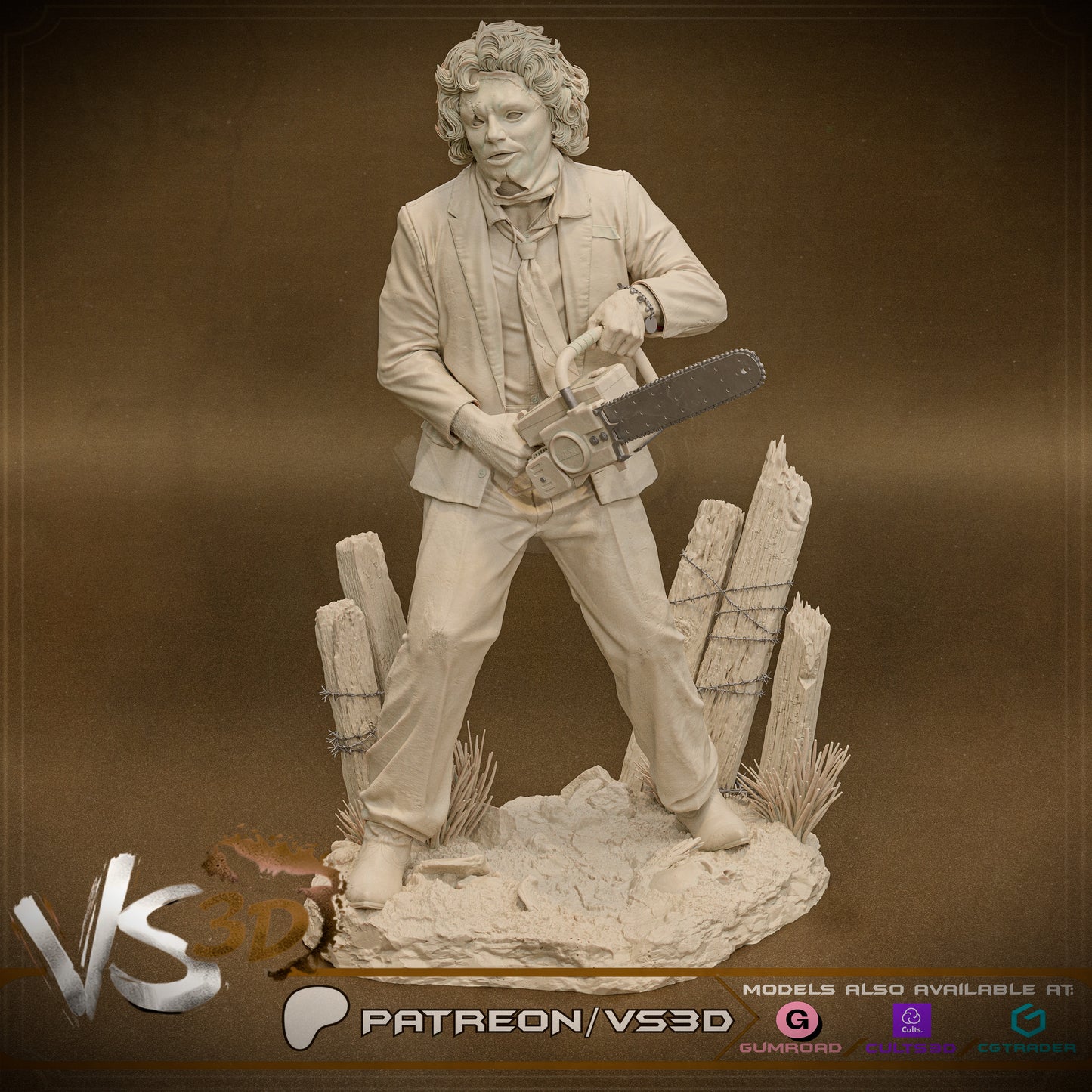Leatherface Statue 3D-Printed Kit