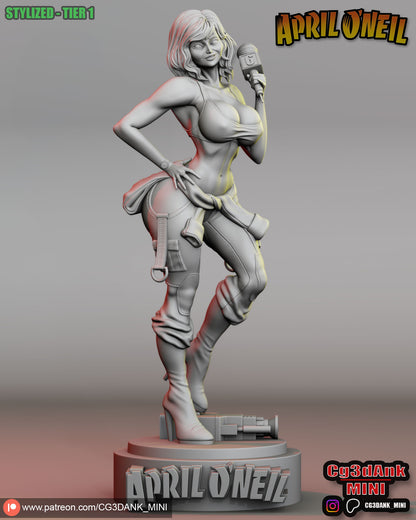 April O'Neil Statue 3D-Printed Kit