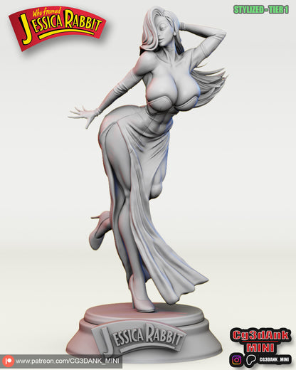 Jessica Rabbit Statue 3D-Printed Kit
