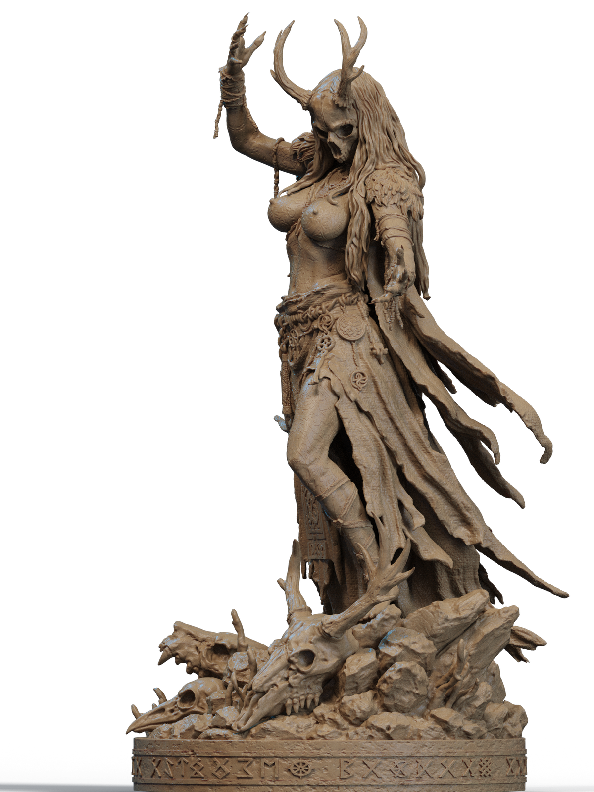 Norse Witch Statue 3D-Printed Kit
