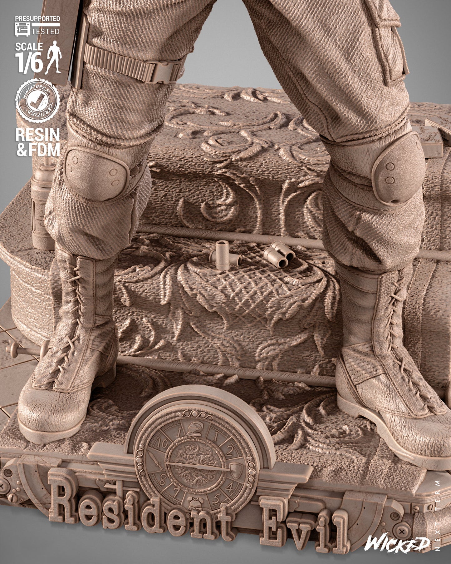 Chris Redfield Statue 3D-Printed Kit