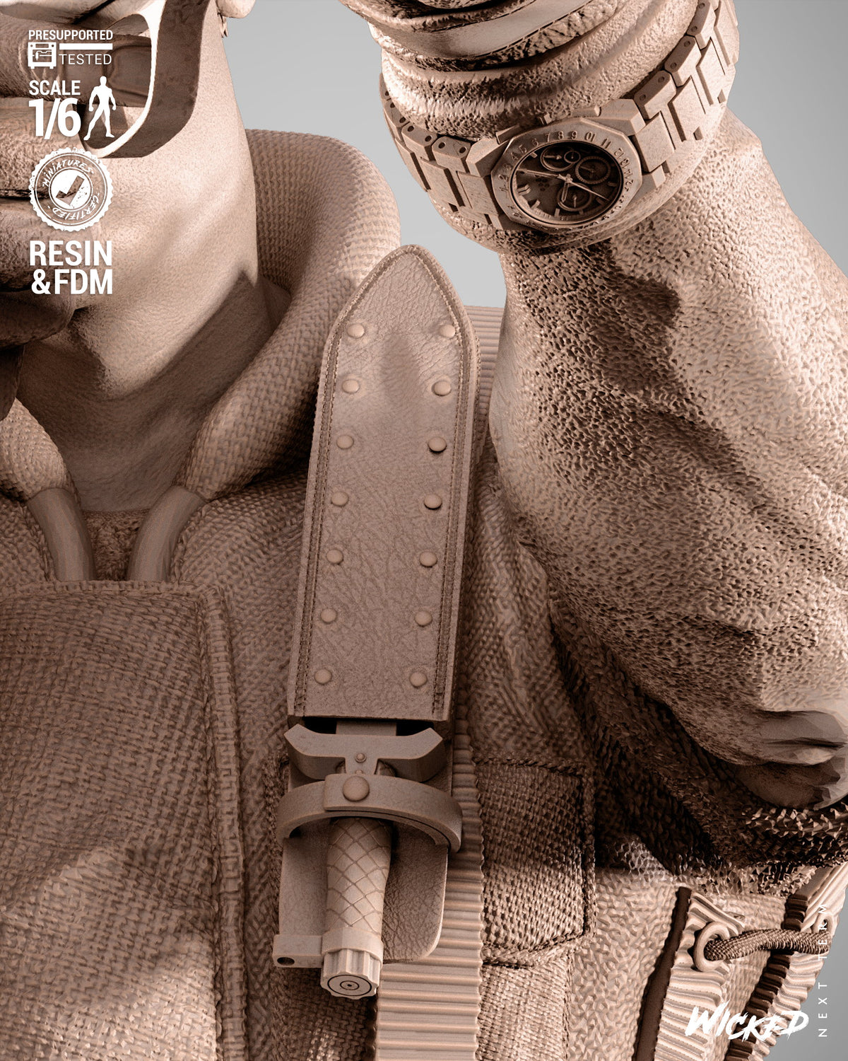 Chris Redfield Statue 3D-Printed Kit