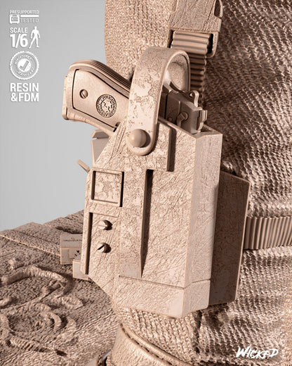 Chris Redfield Statue 3D-Printed Kit