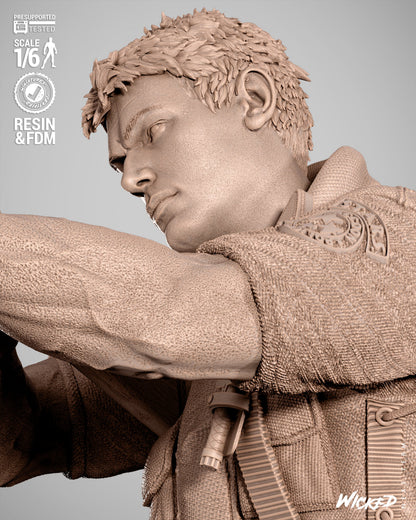 Chris Redfield Statue 3D-Printed Kit