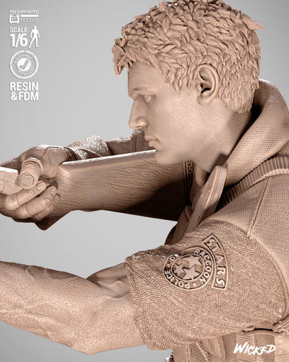 Chris Redfield Statue 3D-Printed Kit