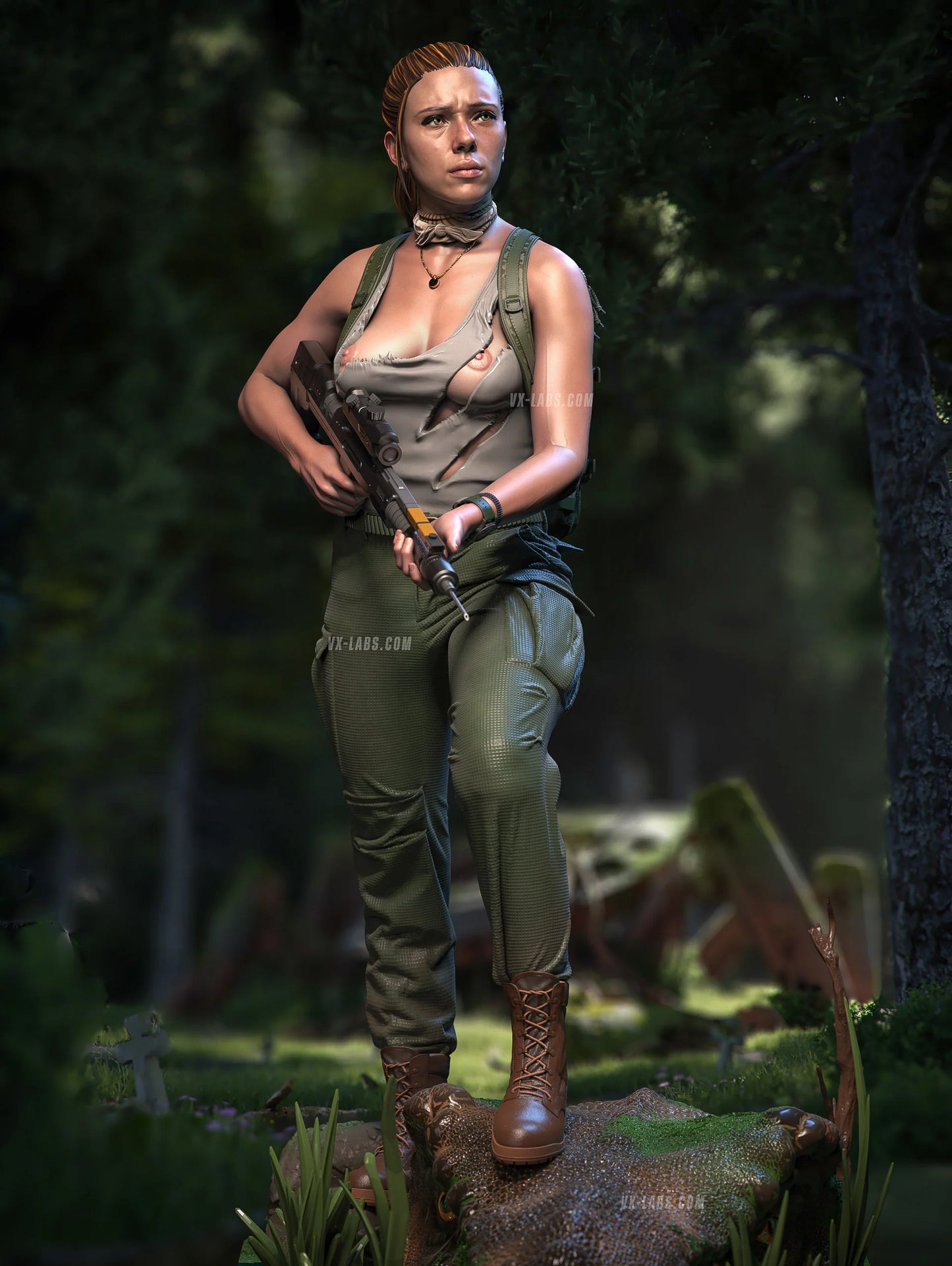 Zora Bennett Jurassic World Rebirth Statue