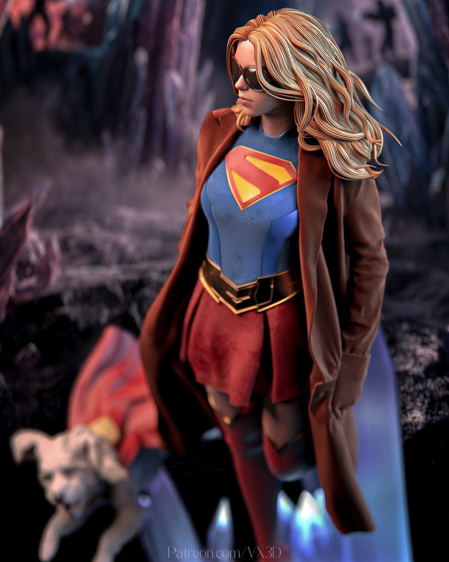Supergirl Statue 3D-Printed Kit