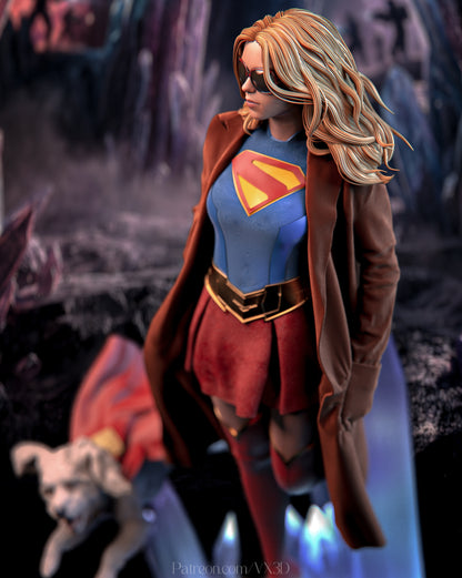 Supergirl Statue 3D-Printed Kit