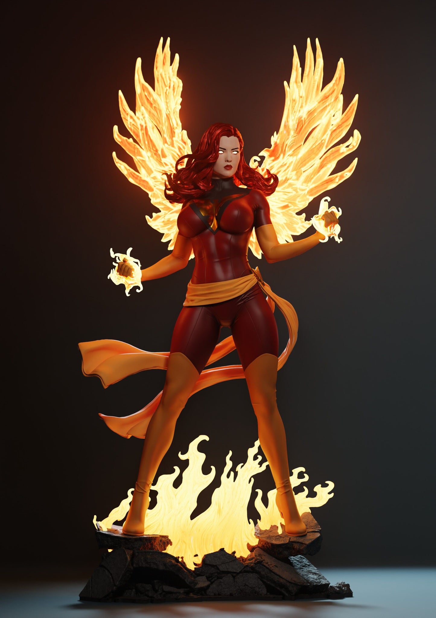 Dark Phoenix Statue 3D-Printed Kit