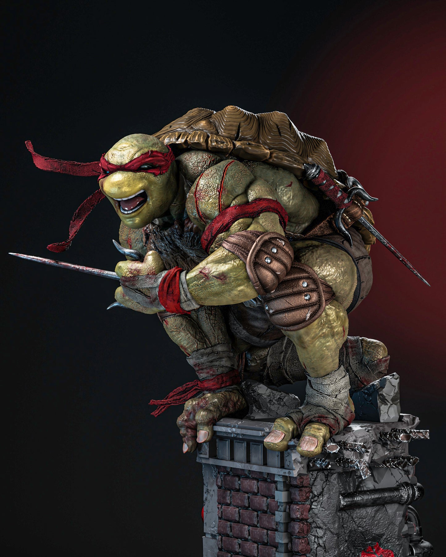Raphael TMNT Statue 3D-Printed Kit