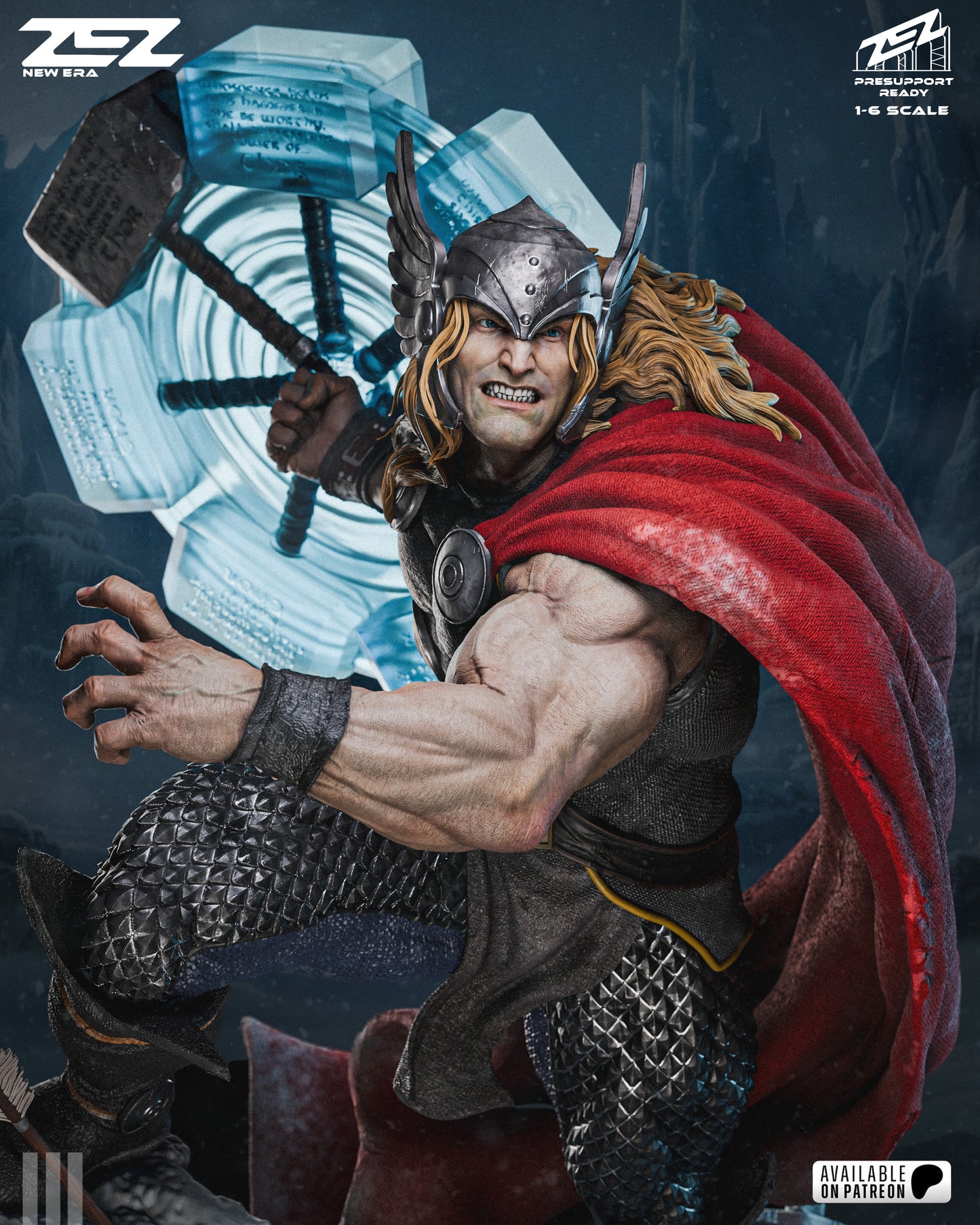 Thor Statue 3D-Printed Kit