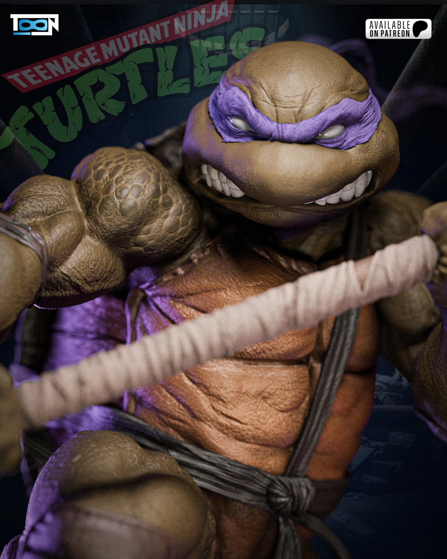 Donatello TMNT Statue 3D-Printed Kit