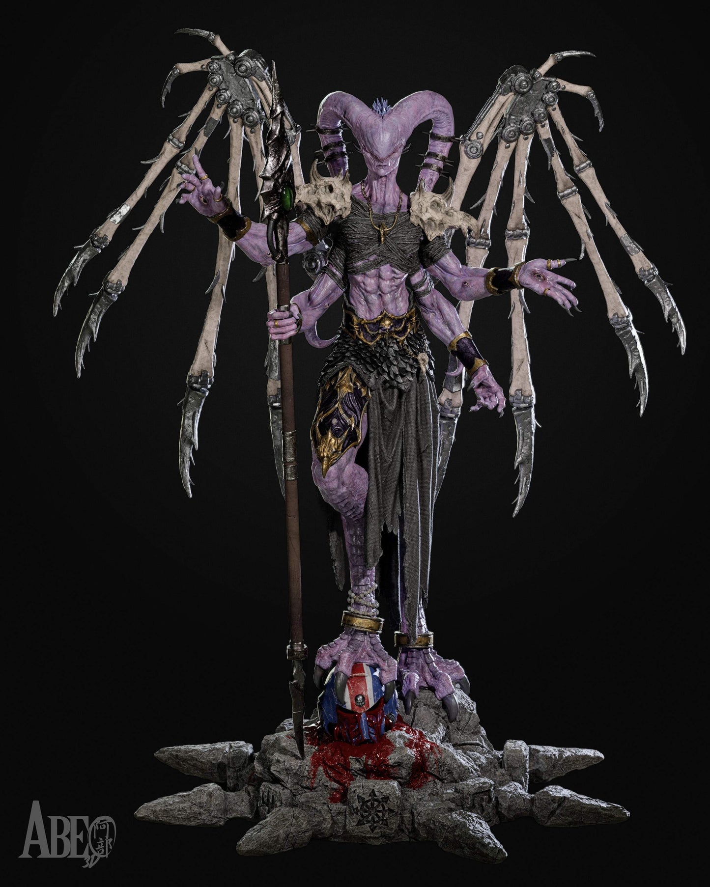 Ninefold Sorcerer Statue 3D-Printed Kit