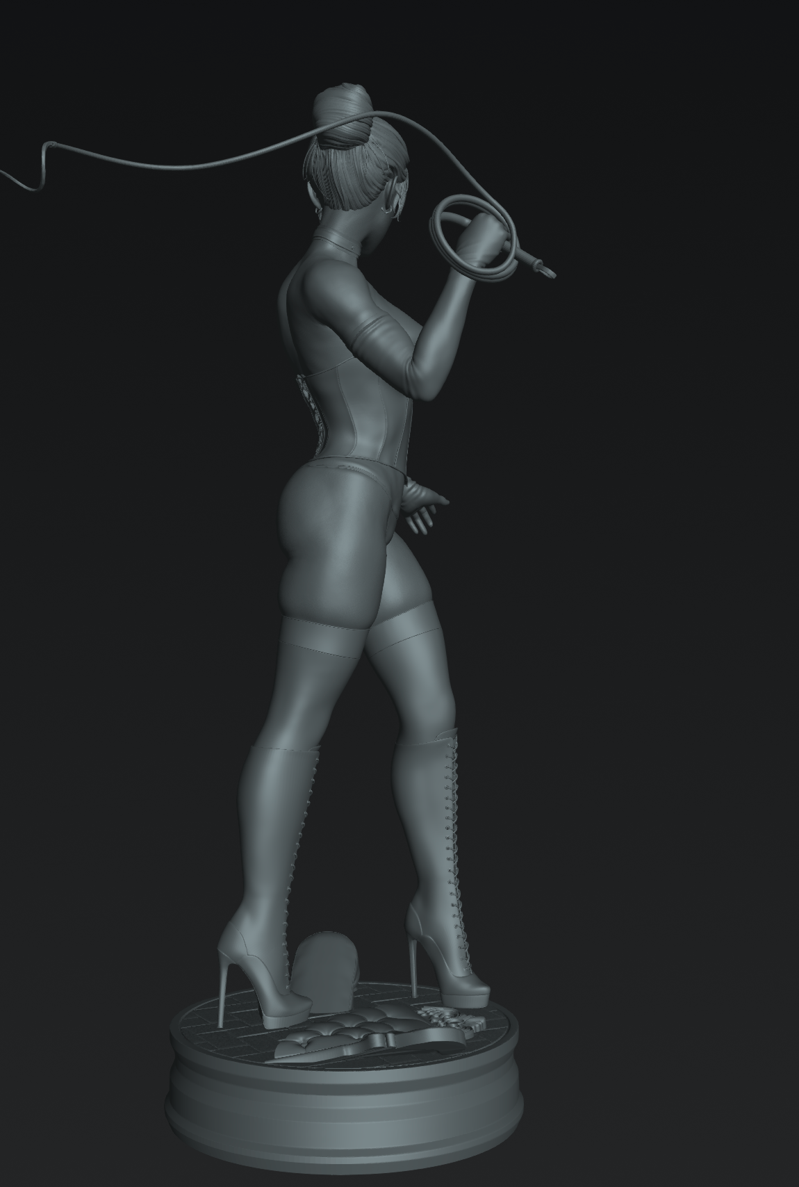 Black Queen Statue 3D-Printed Kit