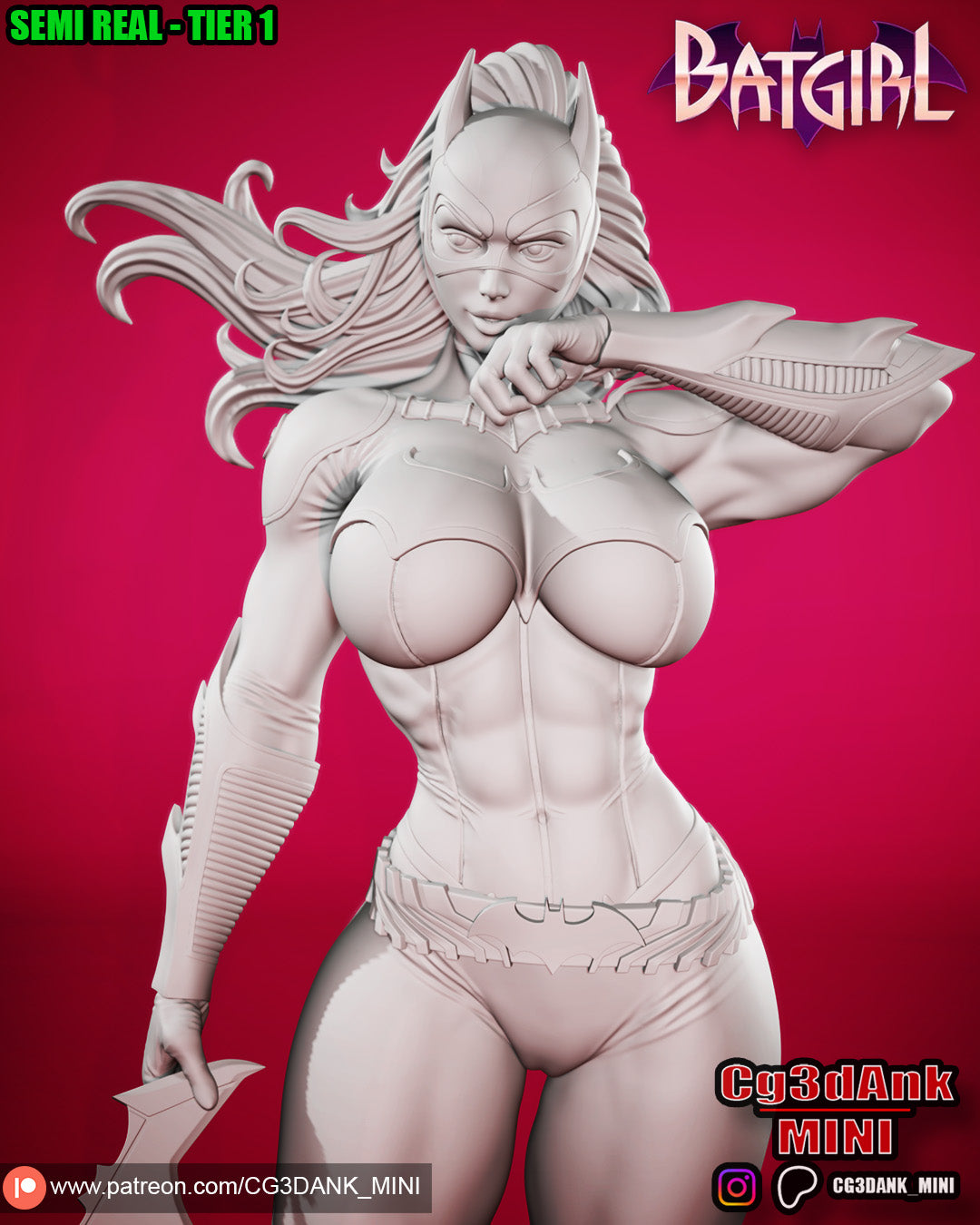 Batgirl Statue 3D-Printed Kit